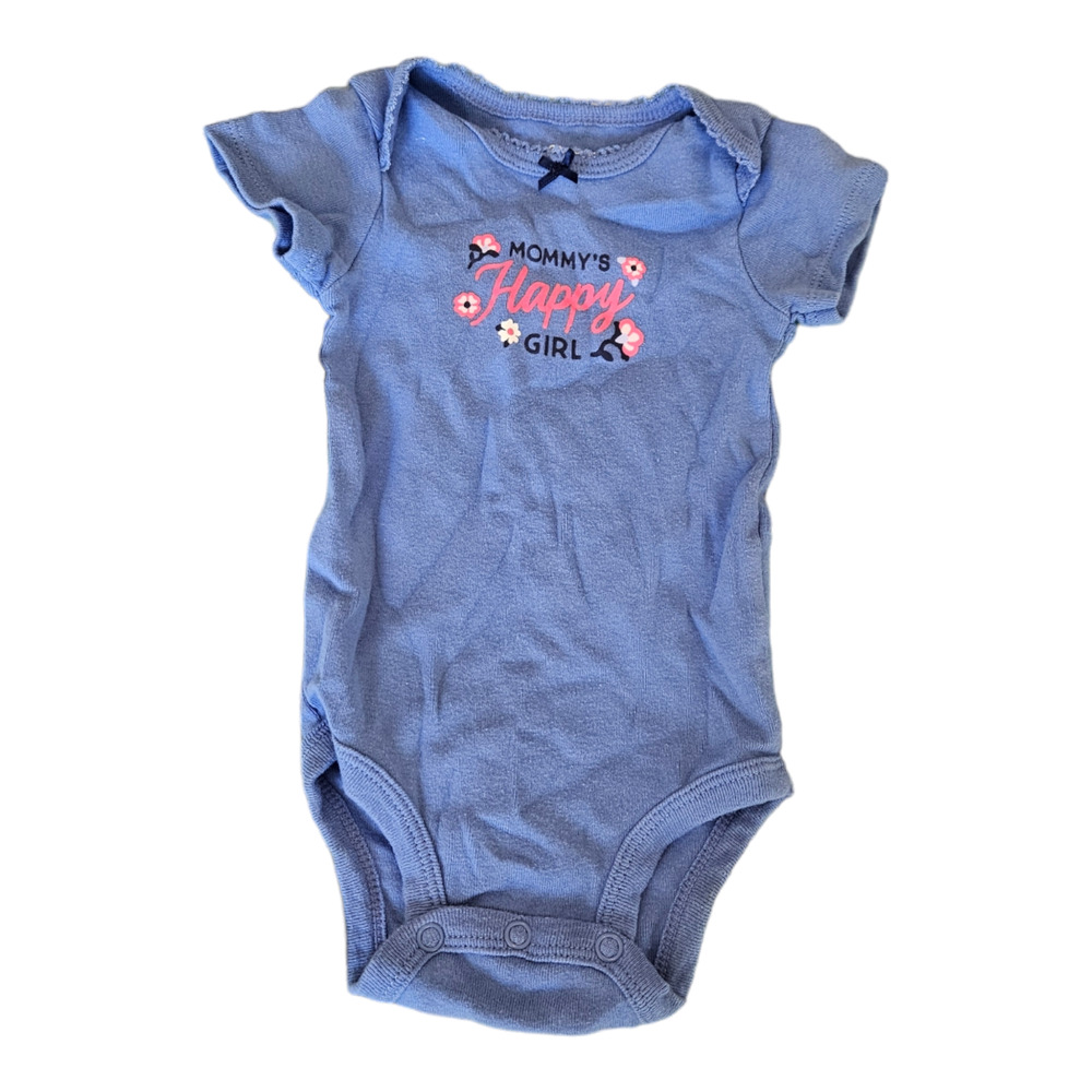 Carter's 3m Blue Short Sleeve Bodysuit
